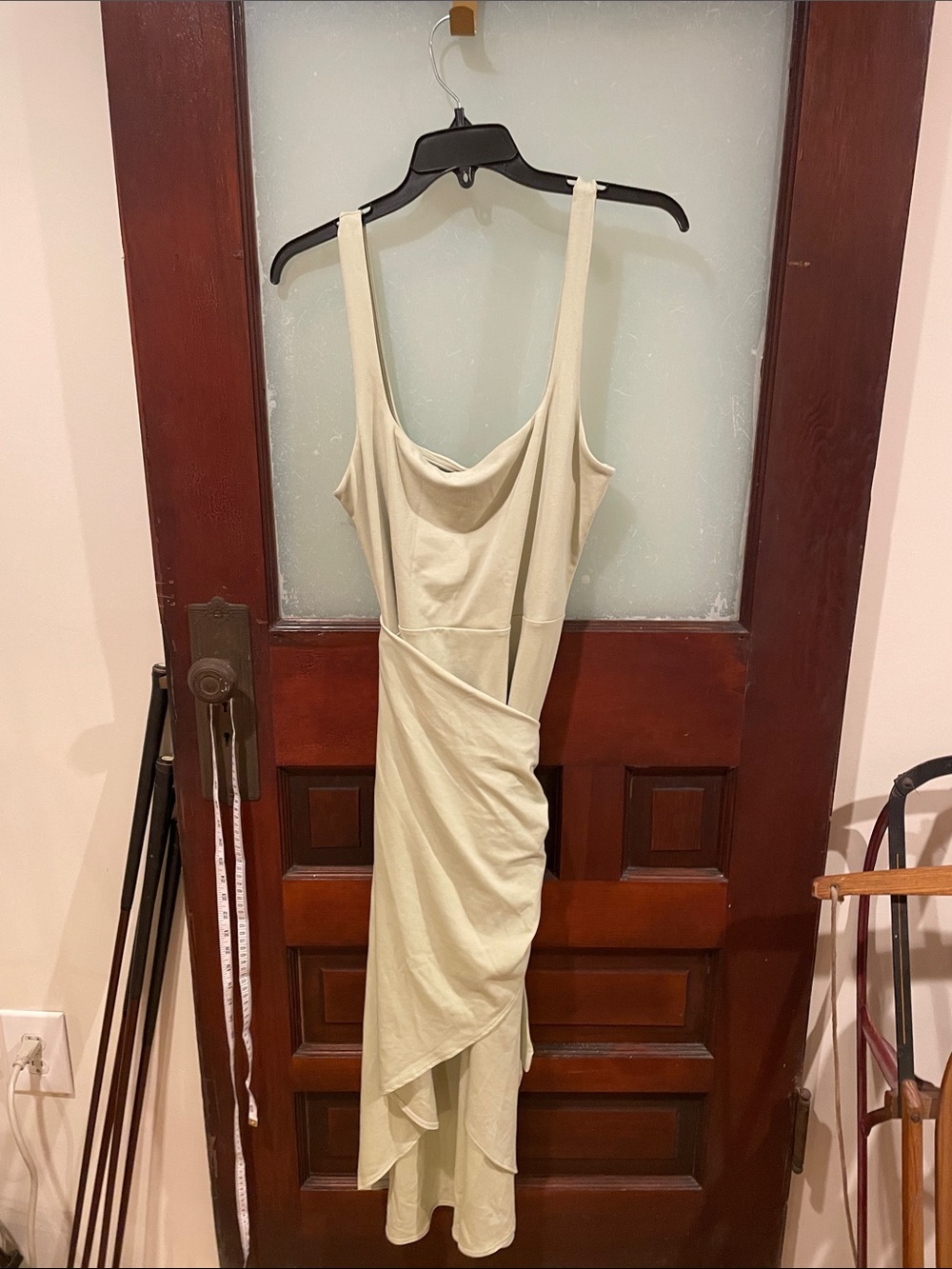 Wilfred Sage Wraparound Draped Midi Dress